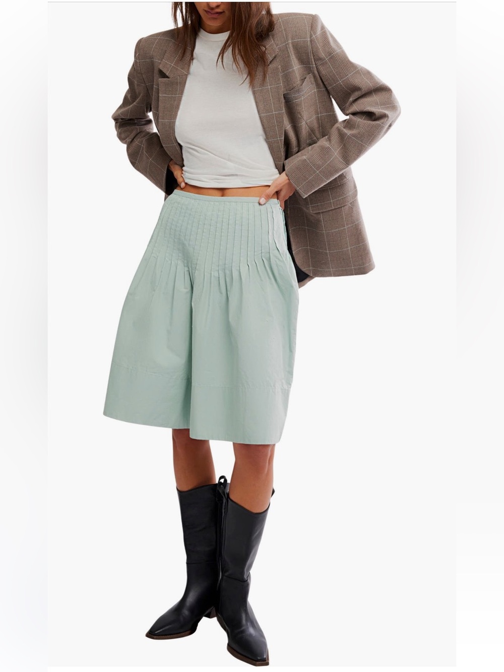 Free People Peyton Pintuck Midi Skirt, Size 10, NWOT - Picture 2 of 11